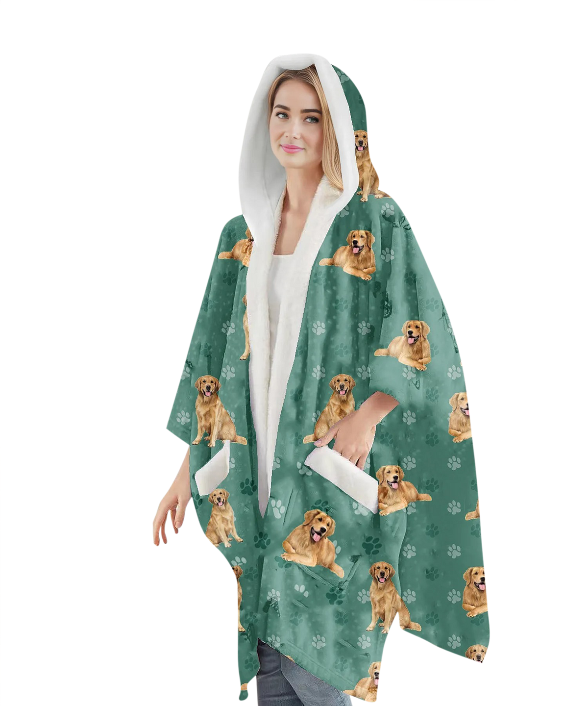 E & S Imports Golden Retriever Snuggs Wraps Blanket Hoodie