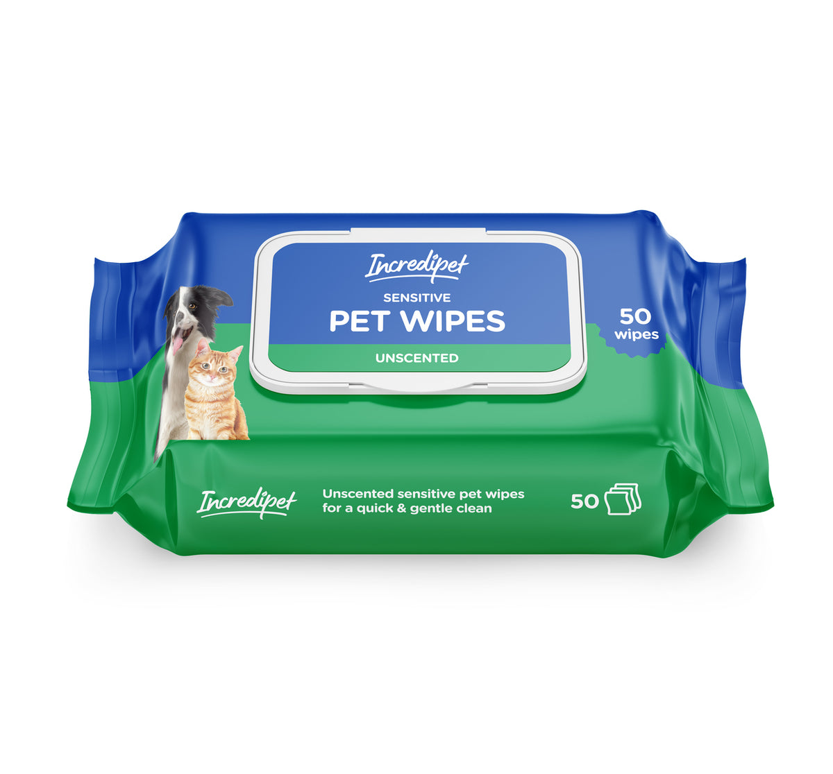 Incredipet Unscented Pet Wipes