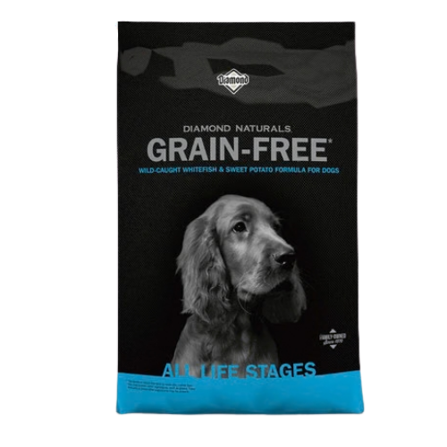 Diamond Naturals Grain-Free Whitefish & Sweet Potato Dry Dog Food 28 lb