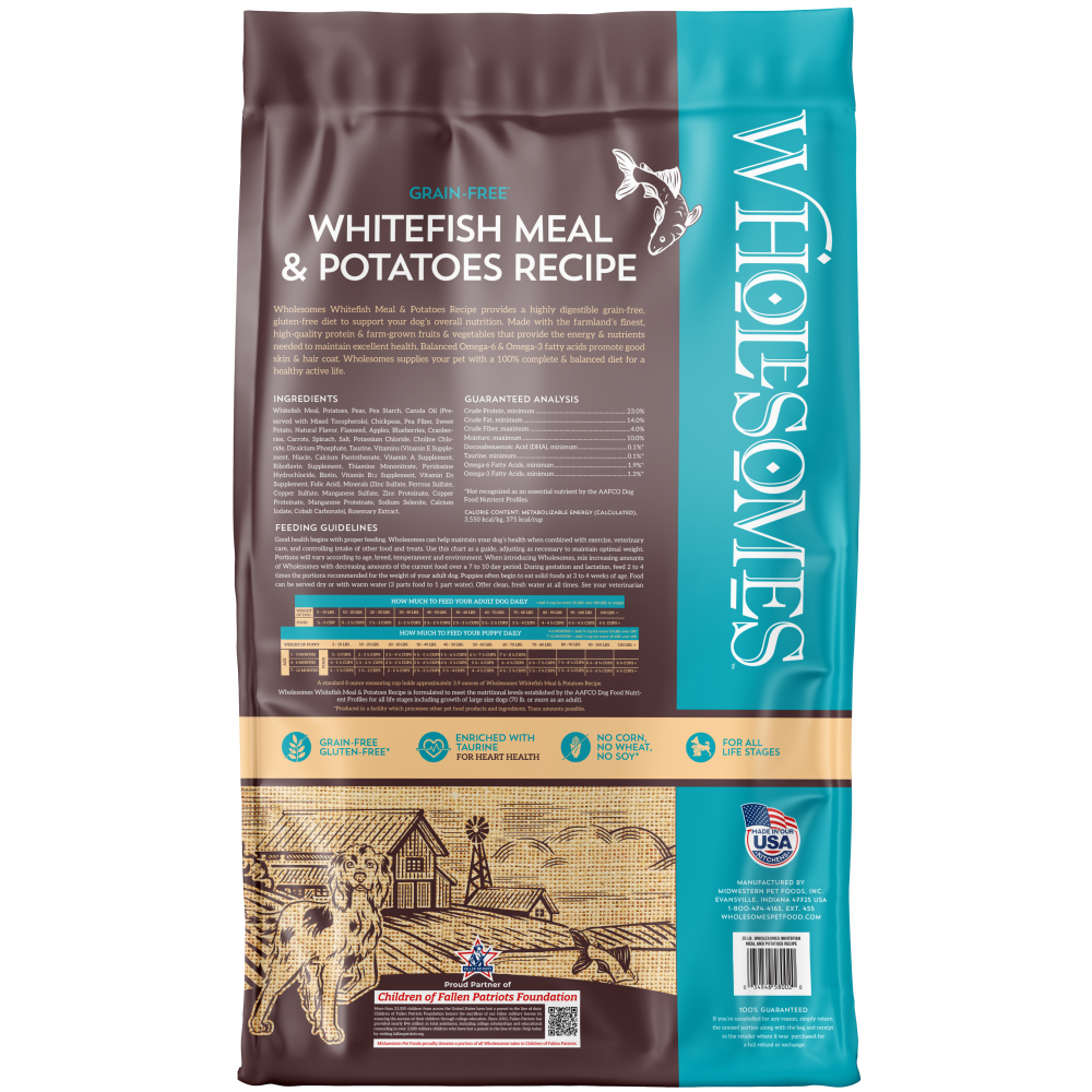 Wholesomes Grain-Free Whitefish Meal & Potatoes Formula Dry Dog Food 35 lb