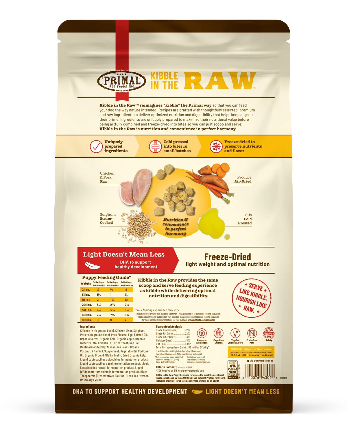 Primal Kibble in the Raw Puppy Recipe Dog Food