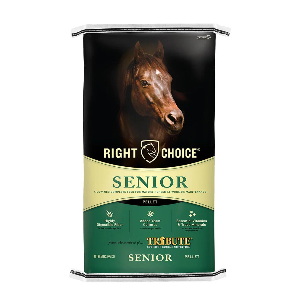 Kalmbach Feeds Right Choice 14% Senior Pellet Horse Feed 50 lb
