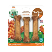 Nylabone Healthy Edibles All-Natural Long Lasting Bacon Flavor Chew Dog Treat, 3 pk up to 25 lbs