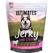 Ultimates Grain-Free Jerky Mini Strips with Lamb Protein Soft Dog Treats 7 oz