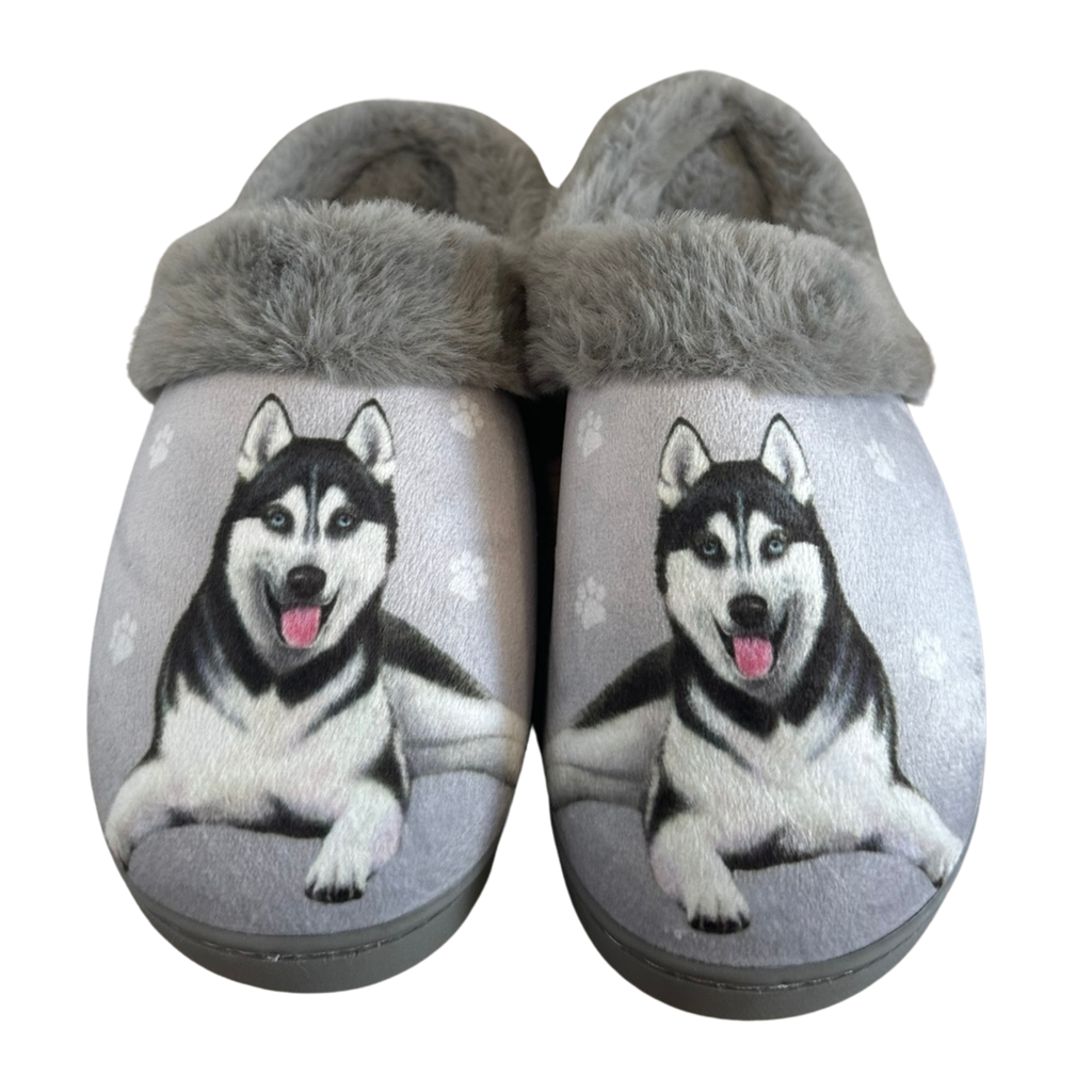 E & S Imports Siberian Husky Snugg Slippers