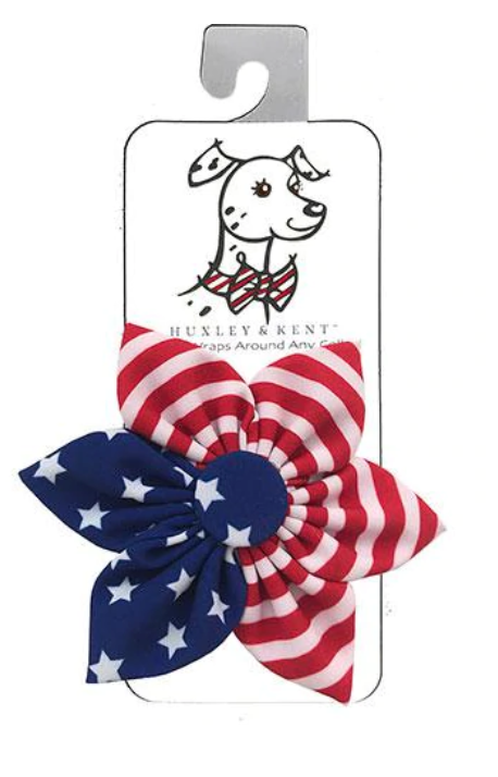 Huxley & Kent Patriotic Pinwheel Collar Accessory for Dogs