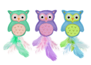 Multipet Felt Owl Cat Toy, Assorted