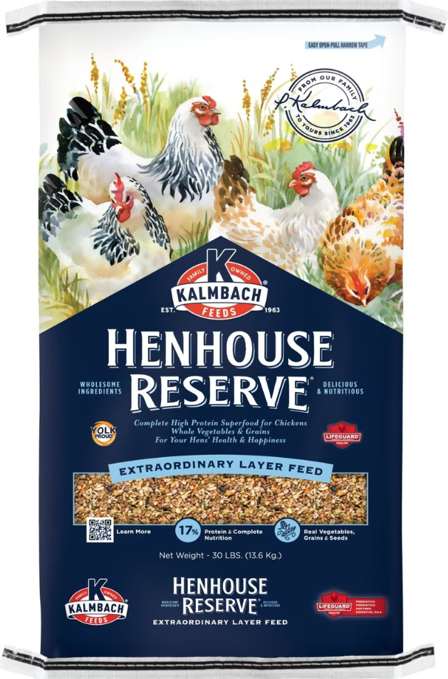 Kalmbach Feeds All Natural Henhouse Reserve 17% Protein Premium Layer Chicken Feed 30 lb