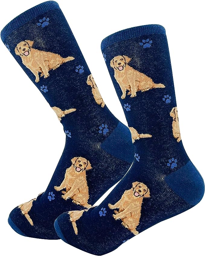 E & S Imports Pet Lover Socks Golden Retriever Dog, Unisex, One Size Fits Most