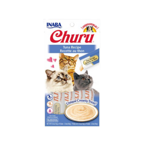 Inaba Churu Grain-Free Tuna Puree Tube Cat Treat 4 pk