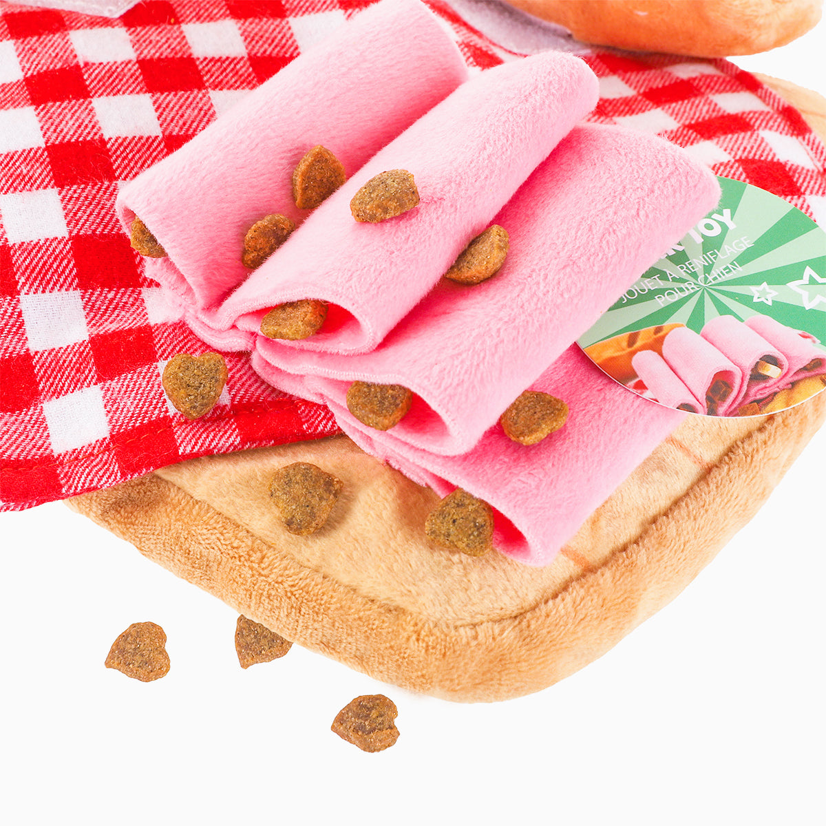 Hugsmart Picnic Time- Charcuterie Board Dog Toy 9 in
