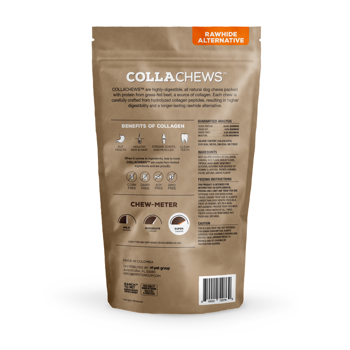 Collachews 9 in Collagen Chicken Flavored Roll 3 pk
