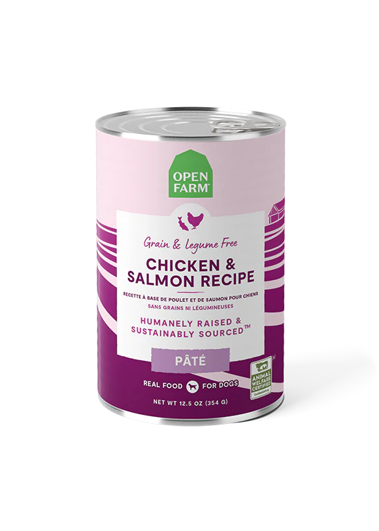 Open Farm Grain-Free Chicken & Salmon Pate Recipe Canned Dog Food
