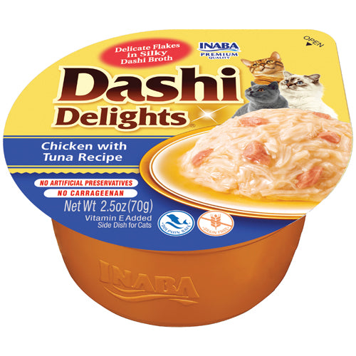 Inaba Dashi Delights Chicken with Tuna Recipe Wet Cat Treat 2.5 oz