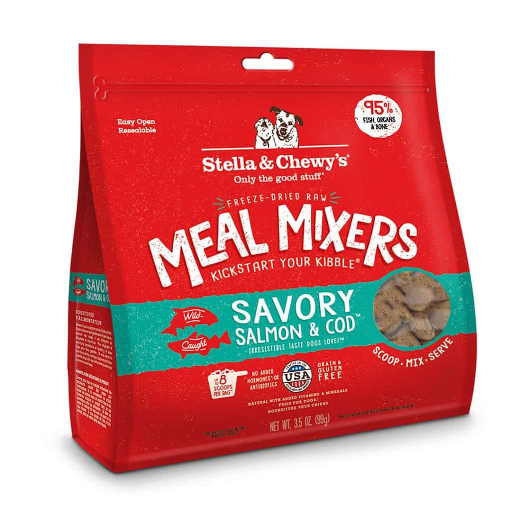 Stella & Chewy's Raw Savory Salmon & Cod Meal Mixers Freeze-Dried Dog Food Topper