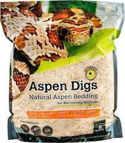 Galapagos Reptile Gear Aspen Digs Natural Aspen Bedding for Burrowing Reptiles 8 qt