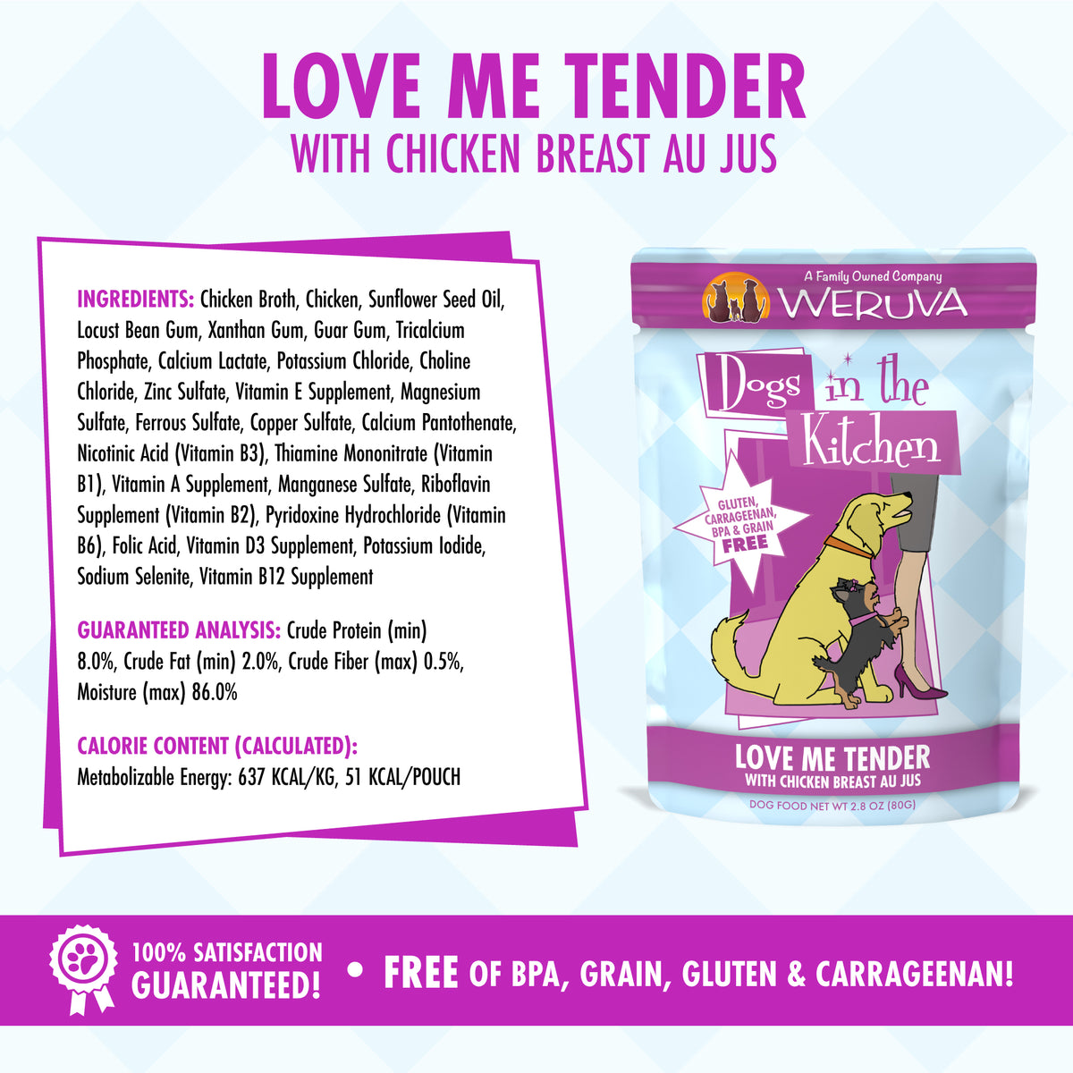 Weruva Love Me Tender with Chicken Breast Au Jus Dog Food