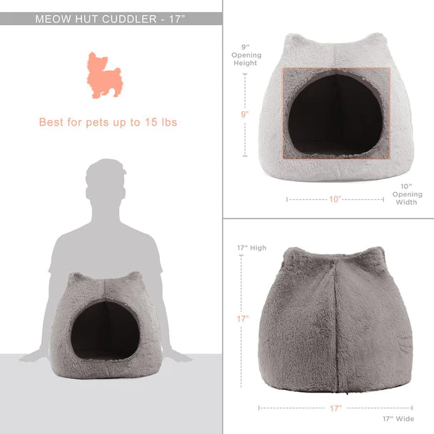 Outward Hound Vegan Fur Meow Hut, 17 x 17 in