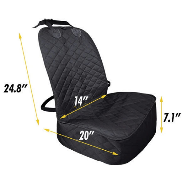 Kole Imports Water Resistant Adjustable Front Car Seat Protective Pet Cover