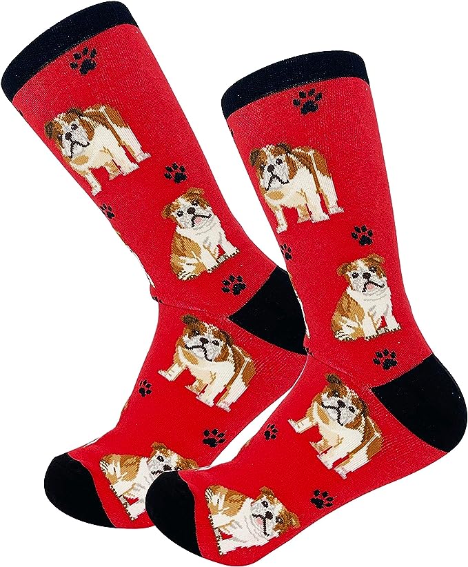 E & S Imports Pet Lover Socks Bulldog, Unisex, One Size Fits Most