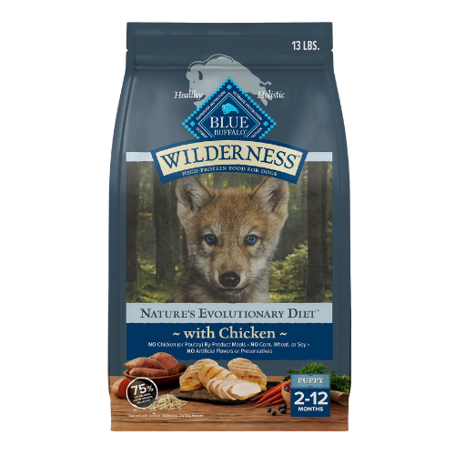 Blue Buffalo Wilderness Nature's Evolutionary Diet with Chicken & Wholesome Grains Puppy Recipe Dry Dog Food 13 lb