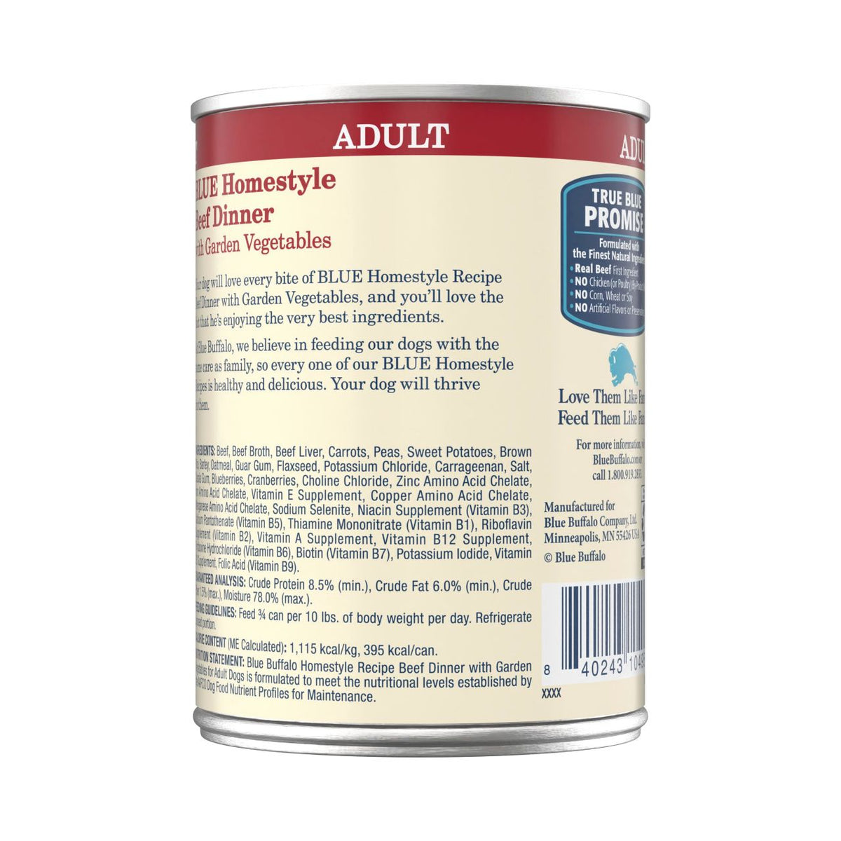 Blue Buffalo Homestyle Recipe Beef Dinner With Garden Vegetables Canned Dog Food