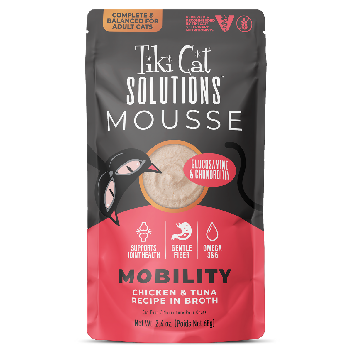 Tiki Cat Solutions Mobility Chicken Recipe in Broth Cat Food Topper 1.5 oz