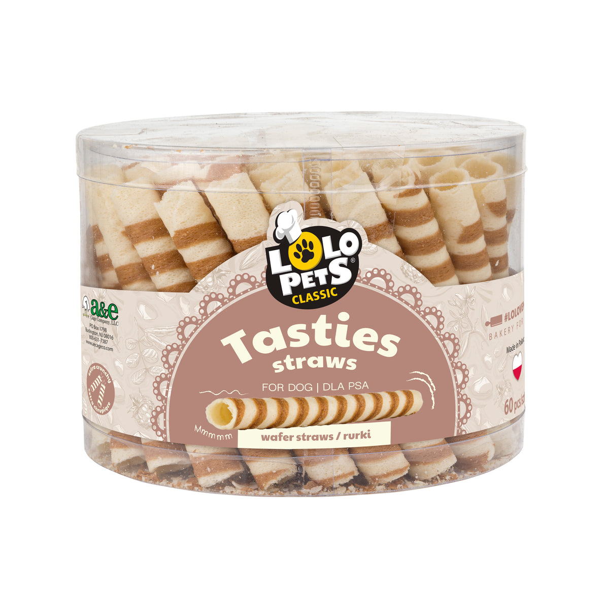 A&E Lolo Pets Classic Tasties Straws Dog Treats