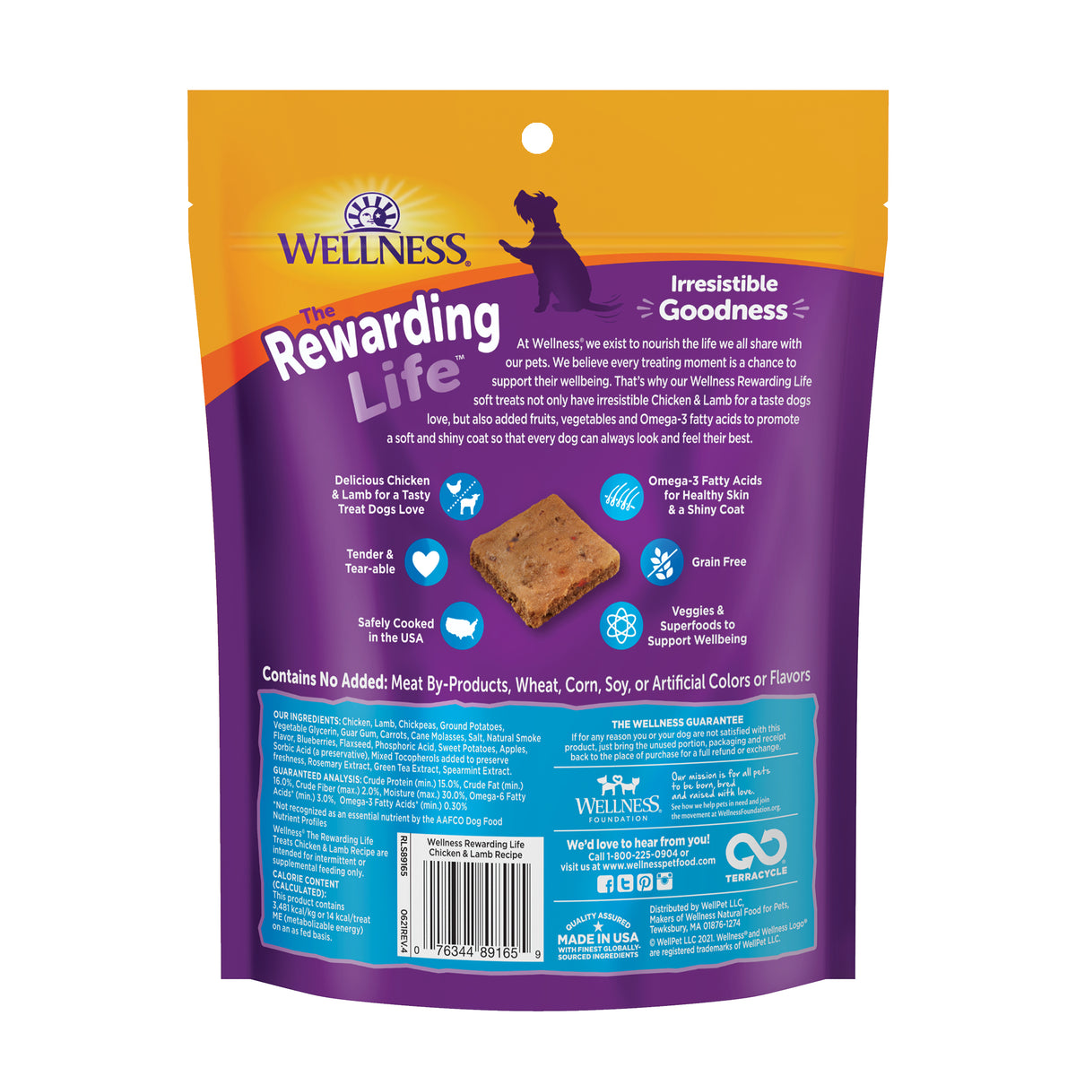 Wellness Rewarding Life Chicken & Lamb Recipe Dog Training Treats 6 oz