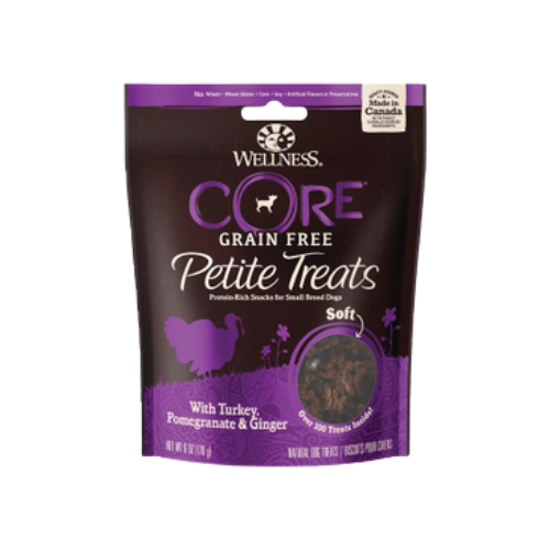 Wellness Core Petite Treats Natural Grain-Free Turkey, Pomegranate, & Ginger Recipe For Dogs 6 oz