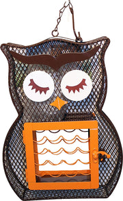 Heath Owl Double Suet & Seed Wild Bird Feeder