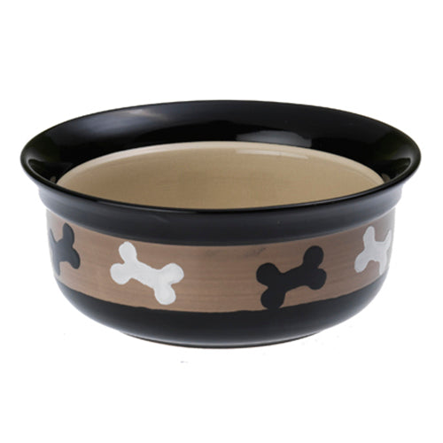 Petrageous City Pets Bones Dog Food & Water Bowl