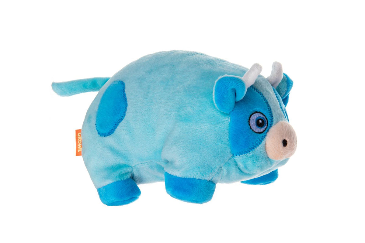 Growl Trofflers Moo Moo the Cow Plush Dog Toy 8 in