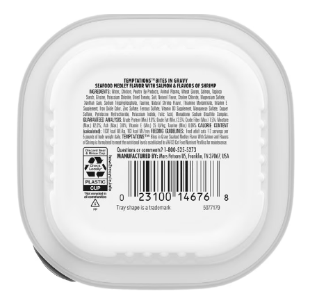 Whiskas Temptations Seafood Medley Flavor Bites in Gravy Wet Cat Food