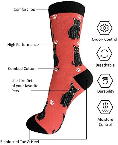 E & S Imports Pet Lover Socks Black Cat, Unisex, One Size Fits Most