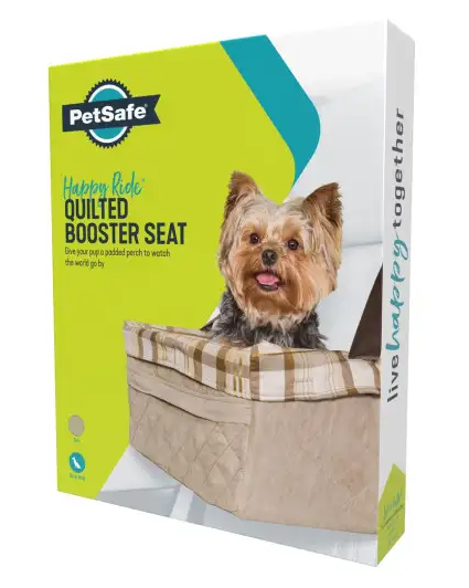 PetSafe Happy Ride Quilted Booster Seat for Dogs up to 18lbs