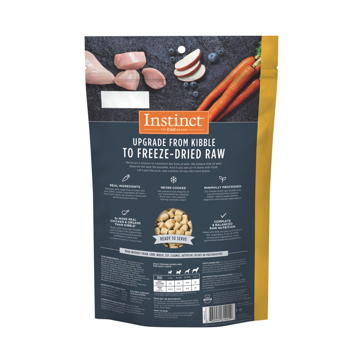 Instinct Freeze-Dried Raw Meals Cage-Free Chicken Recipe Grain-Free Dog Food 25 oz