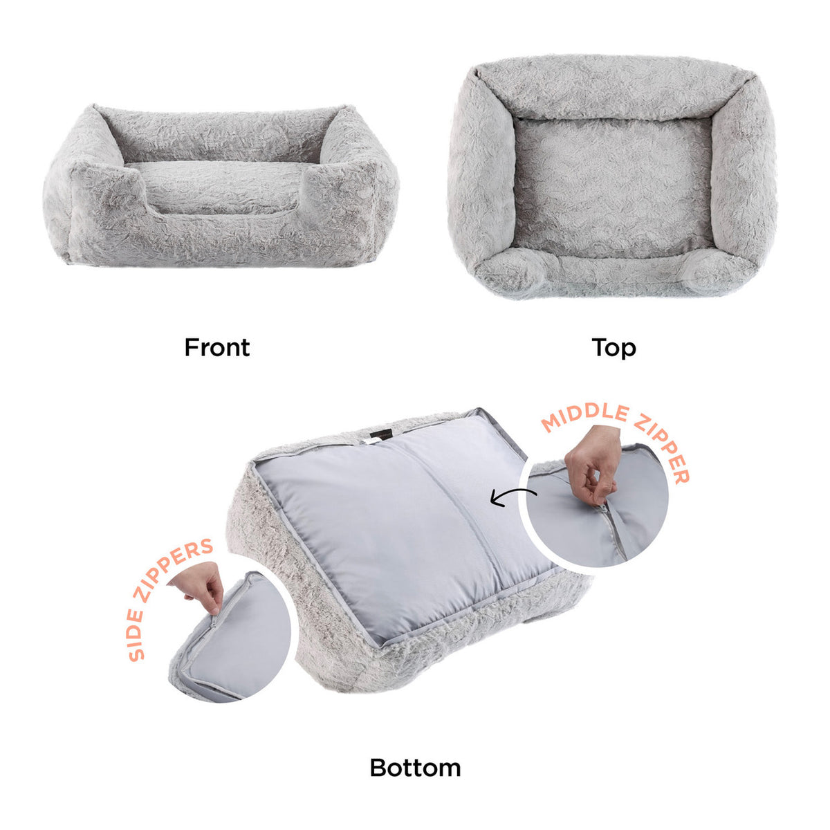 Outward Hound Soothe & Snooze Lounge Lux Dog Bed, 36 x 27 in