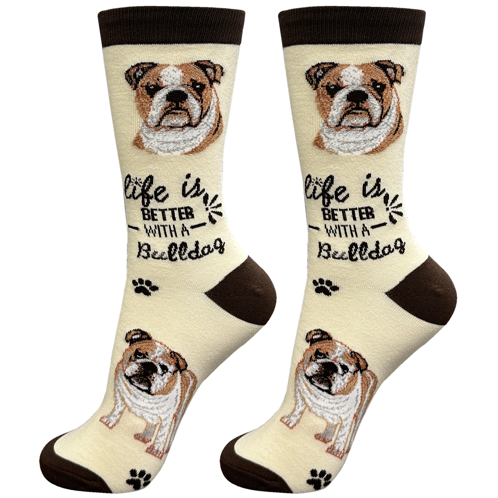 E & S Imports Life is Better With a Bulldog Socks
