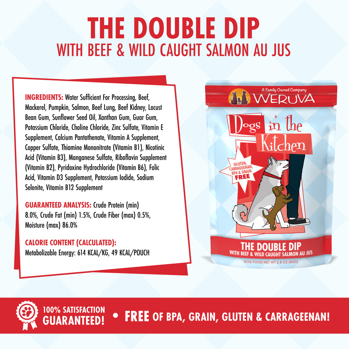 Weruva The Double Dip with Beef & Wild-Caught Salmon Au Jus Dog Food