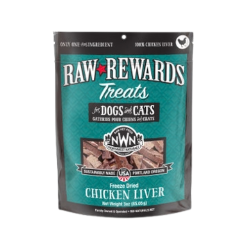 Northwest Naturals Raw Rewards Treats Freeze Dried Chicken Liver for Dogs & Cats 3 oz