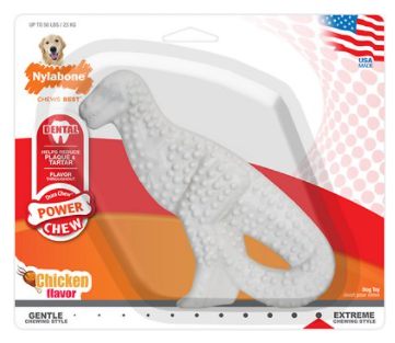 Nylabone DuraChew Power Chew Dental Dinosaur Dog Chew Toy up to 25 lbs
