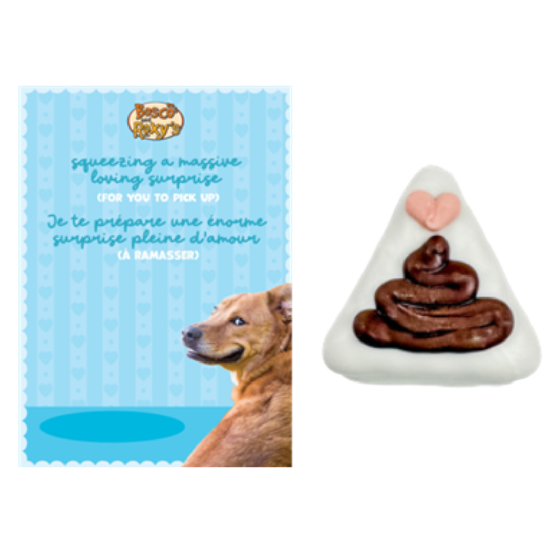 Bosco & Roxy Fur Ever Valentine's Day Card Dog Treat Cookie
