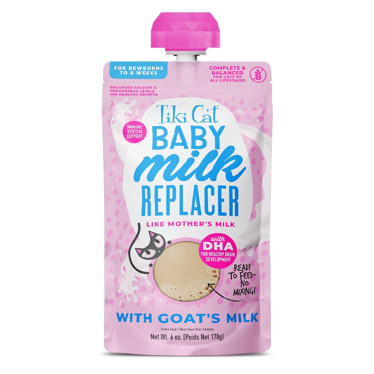 Tiki Cat Milk Replacer With Goat's Milk 6 oz