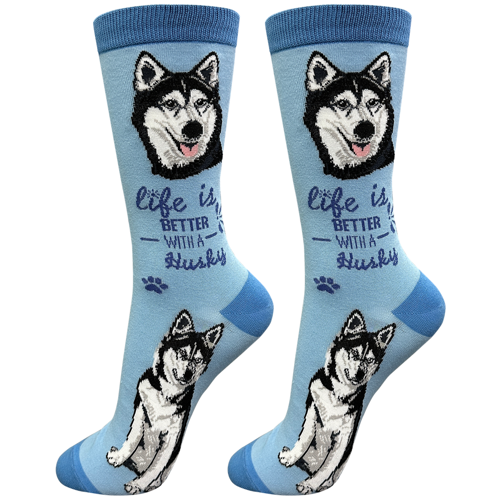 E & S Imports Life is Better With a Siberian Husky Socks