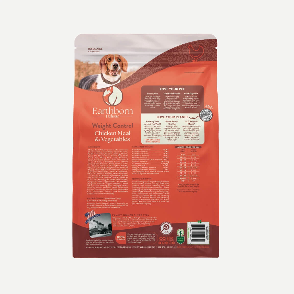 Earthborn Holistic Weight Control Chicken Meal & Vegetables Grain-Free Dry Dog Food