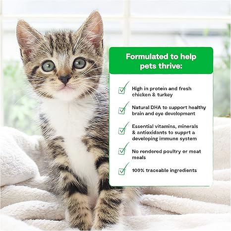 Open Farm Grain-Free Kitten Chicken & Turkey Recipe Dry Cat Food 4 lb