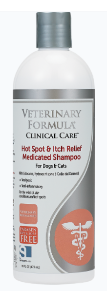 Synergy Veterinary Formula Clinical Care Hot Spot & Itch Relief Shampoo 16 oz