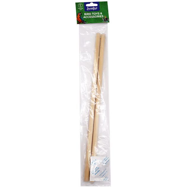 Incredipet Wood Bird Perch, 2 pack