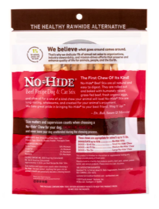 Earth Animal No-Hide Beef Stix For Dogs
